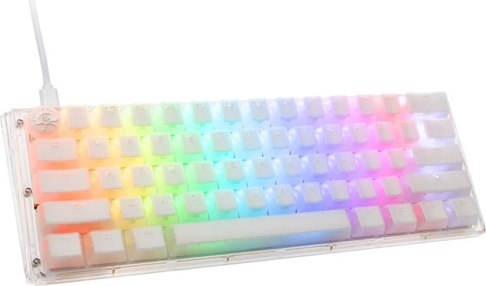 Ducky One 3 Mini PBT, LEDs RGB, Aura White, MX RGB RED, USB, US