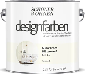 Schöner Wohnen Designfarben innen natürliches blütenweiß matt, 2.5l