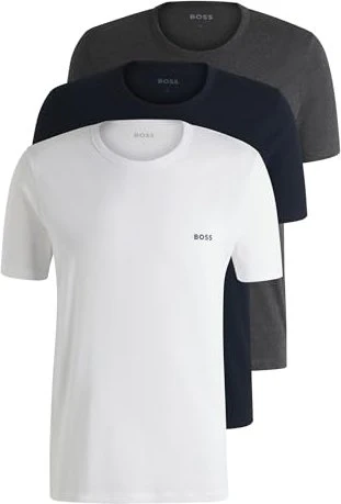 Hugo Boss Classic David Beckham 3er-Pack T-Shirt kurzarm weiß/blau/grau (Herren)