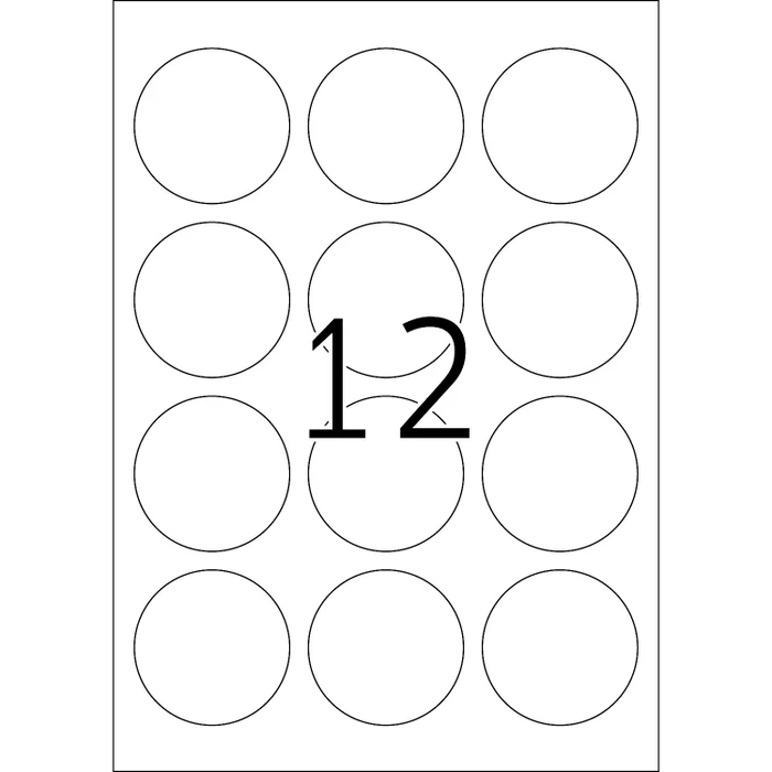 Herma Neonetiketten rund, 60mm, orange, matt, 20 Blatt (240 Etiketten)