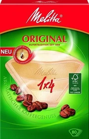 Melitta Filtertüten 1x4/80 braun, 80 Stück
