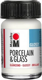 Marabu Porcelain & Glass Malfarbe Glänzend, weiß, 15ml
