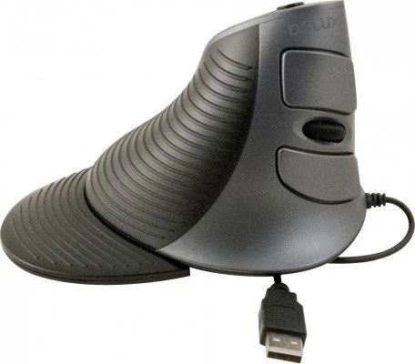 Dacomex V200U Vertical Mouse, schwarz, USB