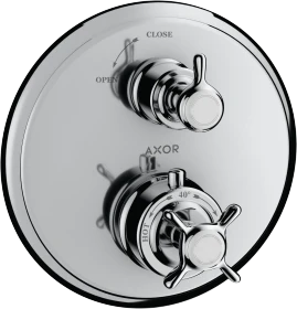 Hansgrohe Axor Montreux Thermostat Unterputz mit Kreuzgriff und Absperrventil chrom