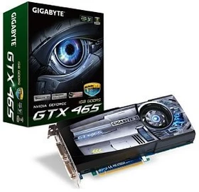 GIGABYTE GeForce GTX 465, 1GB GDDR5, 2x DVI, Mini HDMI (GV-N465MT-1GI)