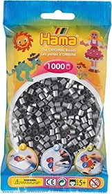 Hama midi Beutel mit Perlen 1000 Stück silber