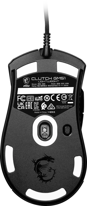 MSI Clutch GM51 Lightweight Gaming Mouse schwarz, USB