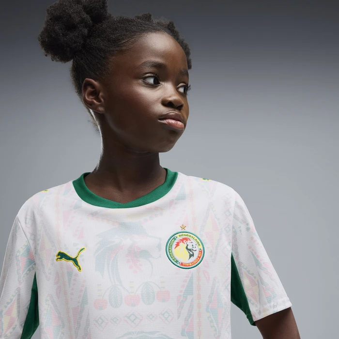 Puma FIFA WM 2026 Senegal Heimtrikot kurzarm puma white/wild green (Junior)
