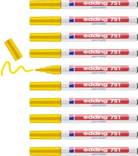 edding 751 Lackmarker gelb, 10er-Pack