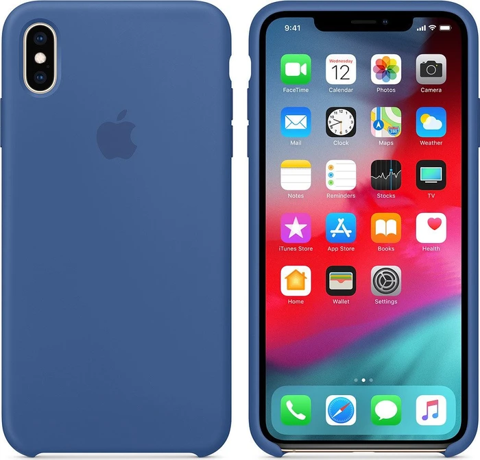 Apple Silikon Case für iPhone XS Max delftblau
