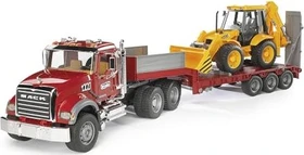Bruder Profi-Serie MACK Granite Tieflader und JCB 4CX