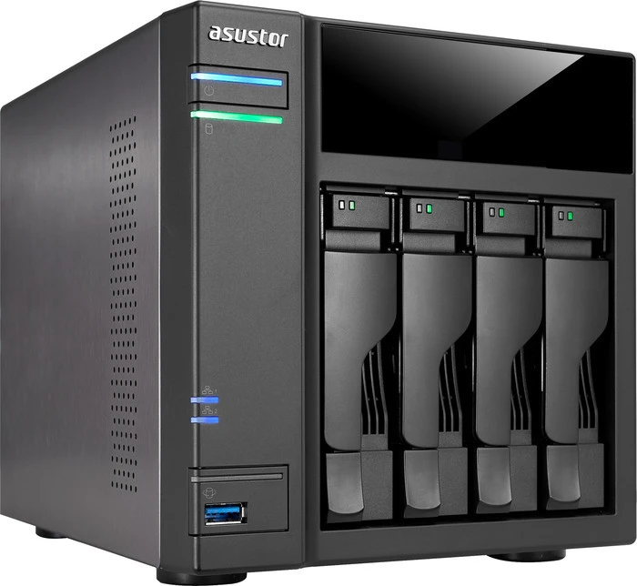 Asustor AS5004T, 1GB RAM, 2x RJ-45 1000Base-T, 3x USB-A 3.0