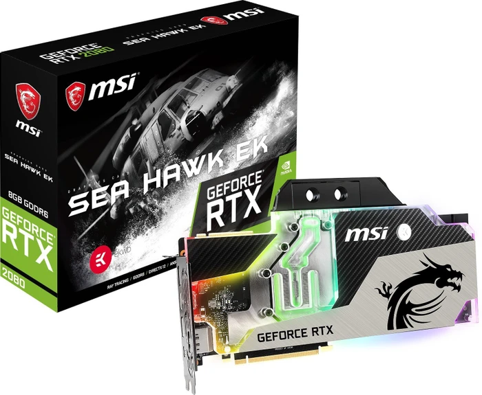 MSI GeForce RTX 2080 Sea Hawk EK X, 8GB GDDR6, HDMI, USB-C, 3x DP