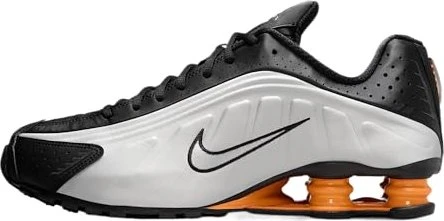 Nike Shox R4 black/bright mandarin/metallic silver/vast grey (Herren)