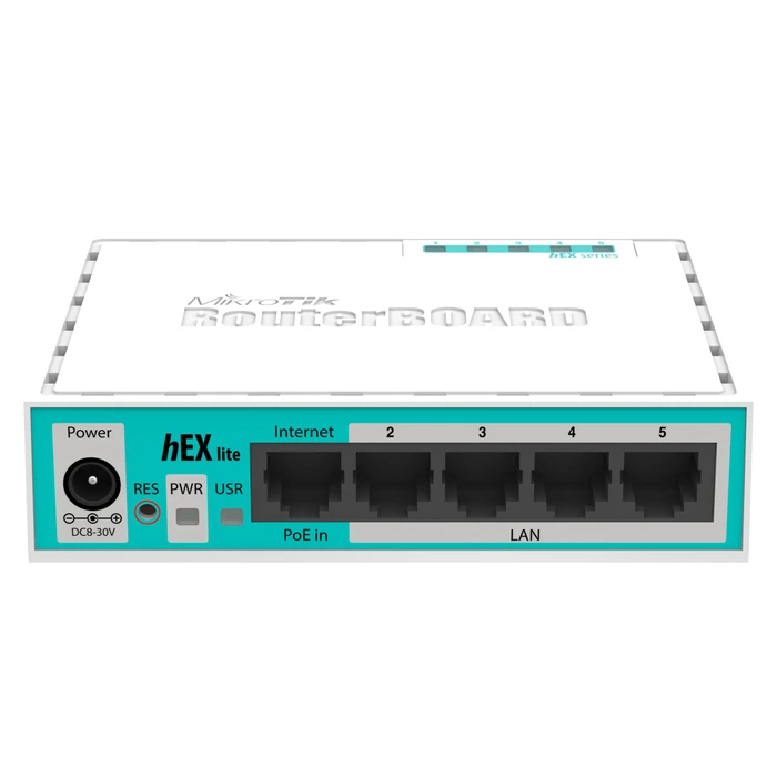 MikroTik RouterBOARD hEX lite Router, 5x RJ-45, PoE PD