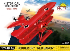Cobi Historical Collection Great War Fokker Dr.1 Red Baron