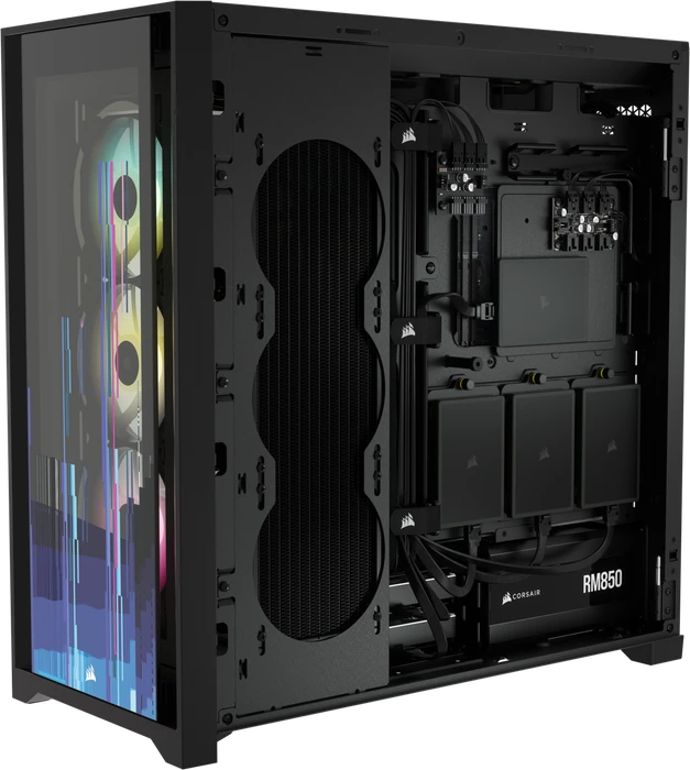 Corsair iCue 5000X RGB Signature Series Glitch, schwarz, Glasfenster