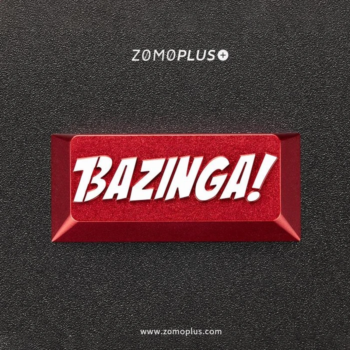 Zomoplus Keycap BAZINGA!, Aluminium, rot/silber, 1 Taste, ANSI-US
