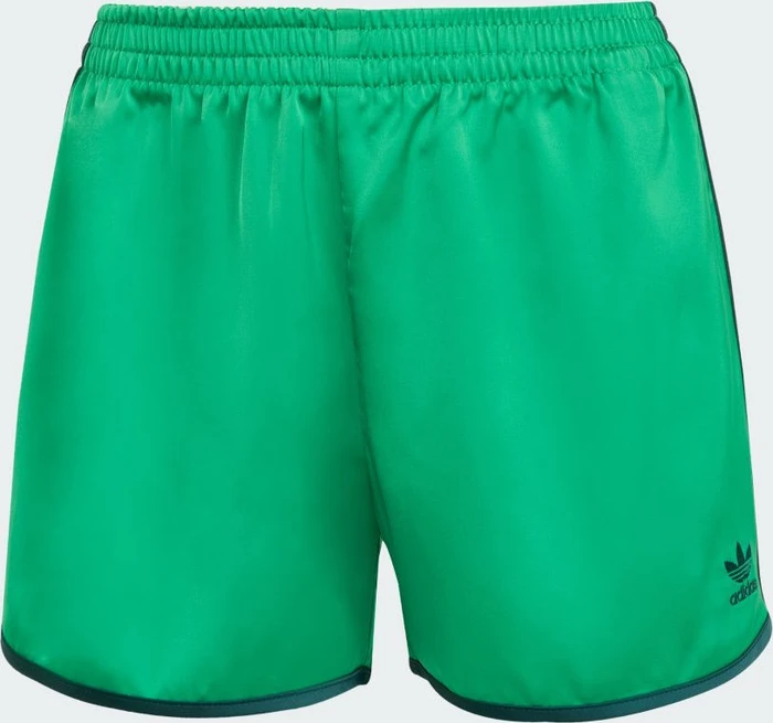adidas Adicolor 3-Streifen Sprinter Laufhose kurz green/aurora ivy (Damen)