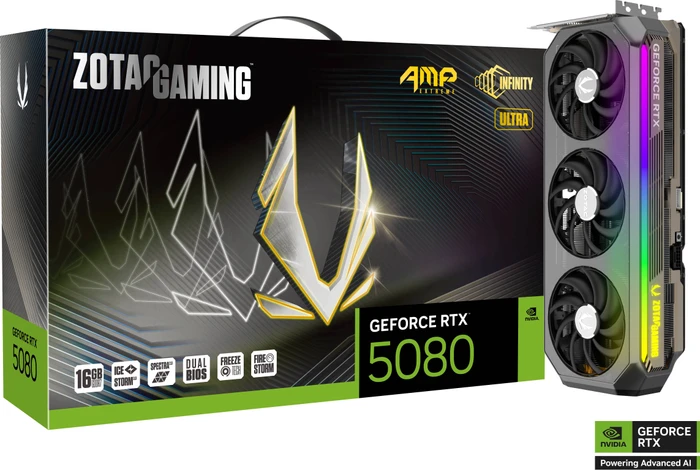 Zotac Gaming GeForce RTX 5080 AMP Extreme INFINITY ULTRA, 16GB GDDR7, HDMI, 3x DP