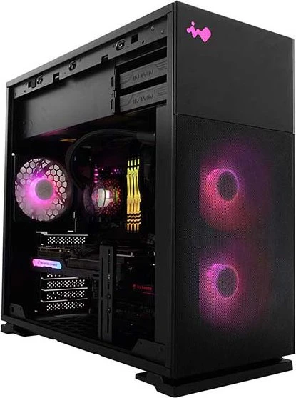 In Win 127, schwarz, Glasfenster