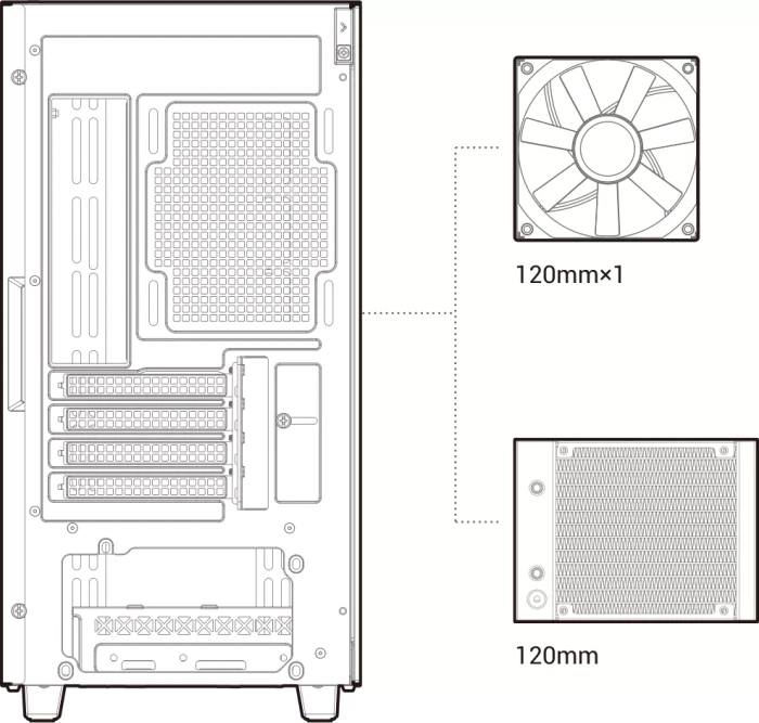 DeepCool CH370 WH, weiß, Glasfenster