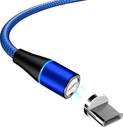 Ysjjzrl Magnetisches Ladekabel USB Typ-C LED 1m blau