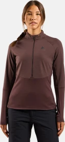 Odlo Descent Ceramiwarm Midlayer Half Zip Funktionsshirt langarm fudge (Damen)