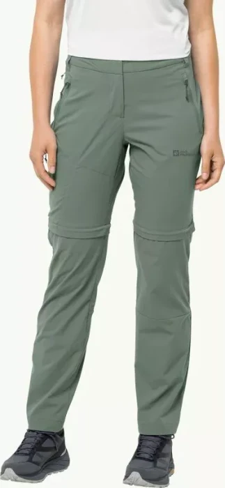 Jack Wolfskin Glastal Zip Away Zip-Off Hose lang picnic green (Damen)