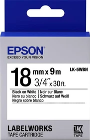 Epson LK-5WBN Beschriftungsband, 18mm, schwarz/weiß