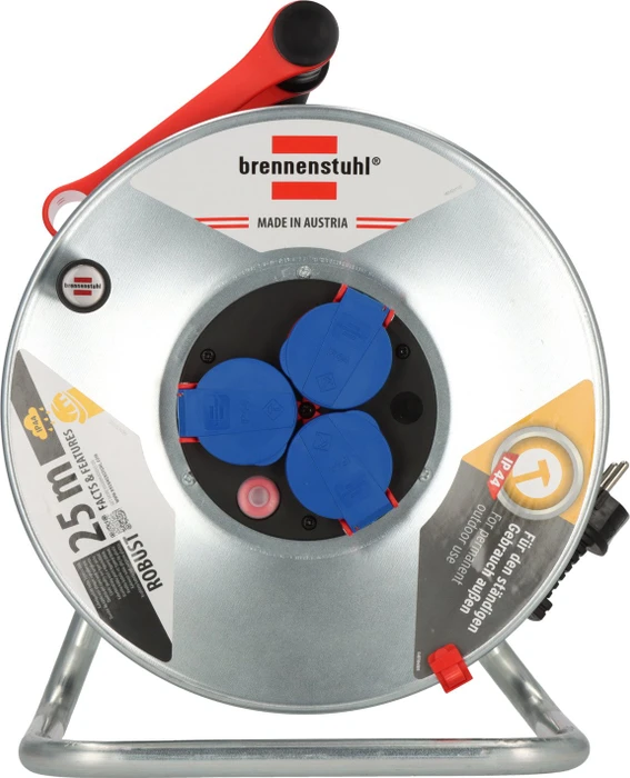 Brennenstuhl Garant SK 290 Kabeltrommel, Schuko auf 3x Schuko, 25m, IP44, H07RN-F 3G1,5