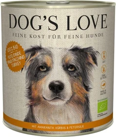 PetCo Dog's Love Bio Pute mit Amaranth, Kürbis und Petersilie, 4.80kg (6x 800g)