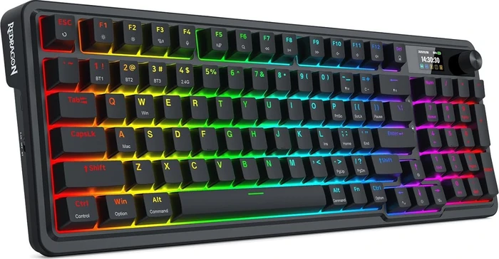 Redragon Galatin Pro K719 Wireless, schwarz, LEDs RGB, Outemu Red, USB/Bluetooth, US