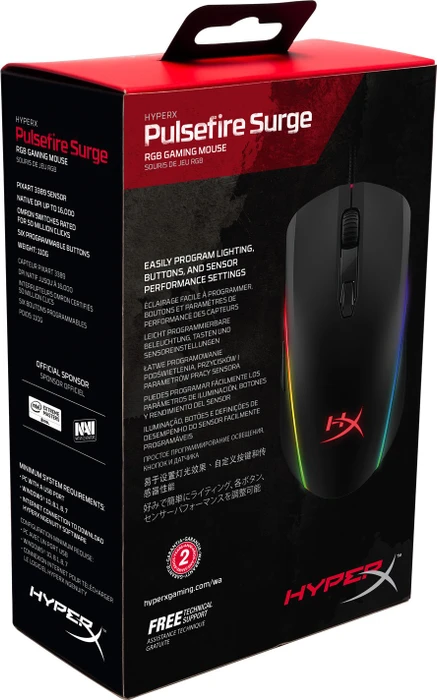 HP HyperX Pulsefire Surge RGB Gaming Mouse, USB