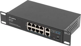 Lanberg RSFE Rackmount Switch, 10x RJ-45, 120W PoE+