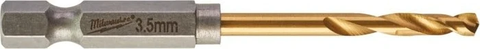 Milwaukee Red Hex Shockwave HSS-G TiN Metallbohrer, 3.5x25x69mm, 10 Stück