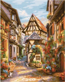 Schipper Arts & Crafts Malen nach Zahlen Dorfgässchen
