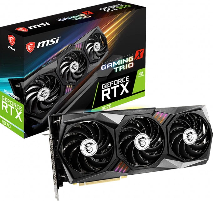 MSI GeForce RTX 3070 Gaming X Trio, 8GB GDDR6, HDMI, 3x DP