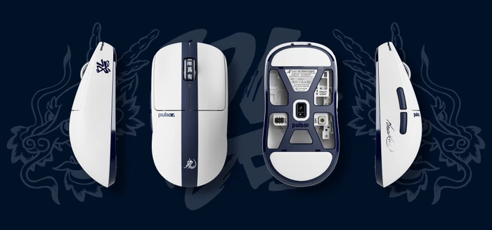 Pulsar Gaming Gears X2 CL CrazyLight Medium Wireless Bruce Lee 85th Edition weiß/blau, USB
