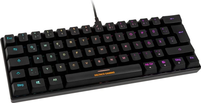 Deltaco Gaming Mini Mechanical 60% Layout, Content RED, USB, DE