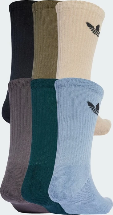 adidas Trefoil Cushion Crew Socken wonder beige/medium dark khaki/aurora ivy, 6 Paare
