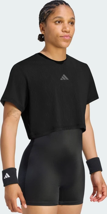 adidas Tennis Climacool Lace Crop Pro Funktionsshirt kurzarm schwarz (Damen) (KW4420)