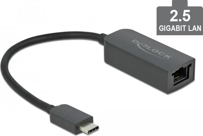 DeLOCK 2.5G LAN-Adapter kompakt, RJ-45, USB-C 3.0 [Stecker]