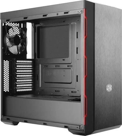 Cooler Master MasterBox MB600L, schwarz/rot, Acrylfenster