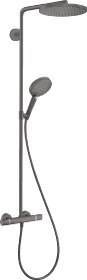 Hansgrohe Raindance S Showerpipe 240 1jet PowderRain EcoSmart+ mit Thermostat brushed black chrome