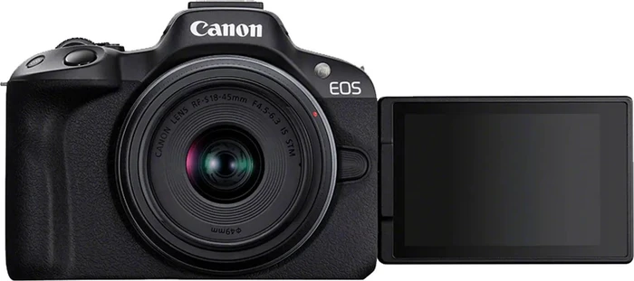 Canon EOS R50 schwarz mit Objektiv RF-S 18-45mm 4.5-6.3 IS STM