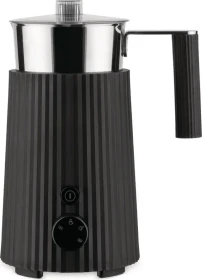 Alessi Plissé elektrischer Milchaufschäumer mit Induktionsbehälter schwarz