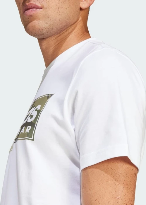 adidas Camo Linear Graphic T-Shirt kurzarm weiß (Herren)