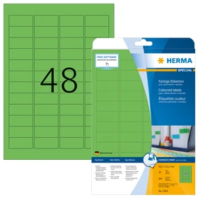 Herma Etiketten, 105x42.3mm, ablösbar, grün, 20 Blatt (960 Etiketten)