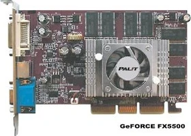 Palit GeForceFX 5500/5200, GeForceFX 5200, 256MB DDR, VGA, DVI, TV-out